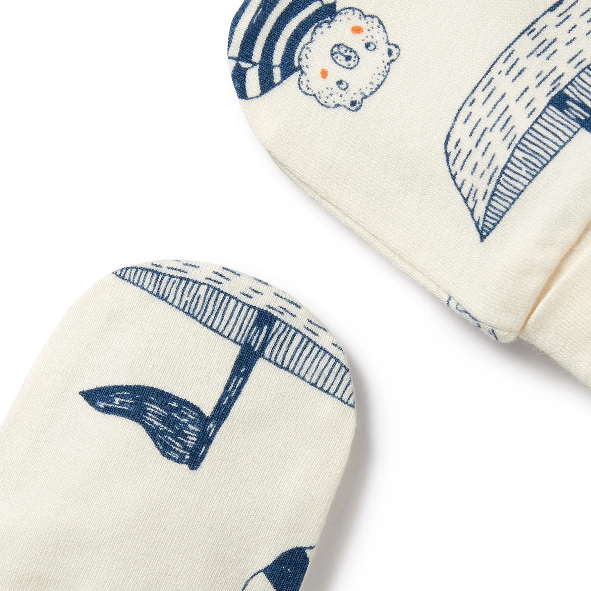 Wilson and Frenchy Nautical Bear Organic Mittens - Image 3