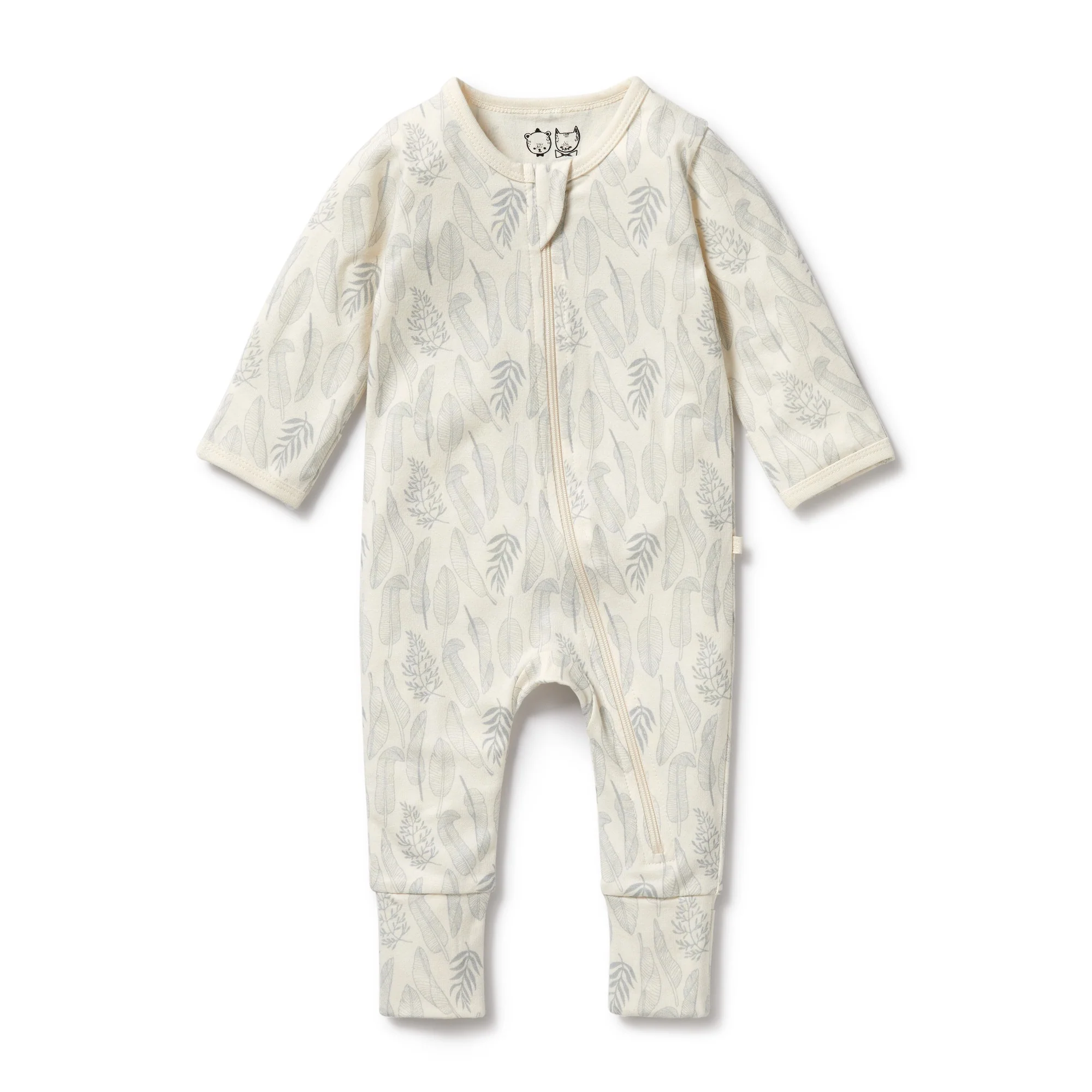 Wilson and Frenchy New Leaf Organic Zipsuit with Feet