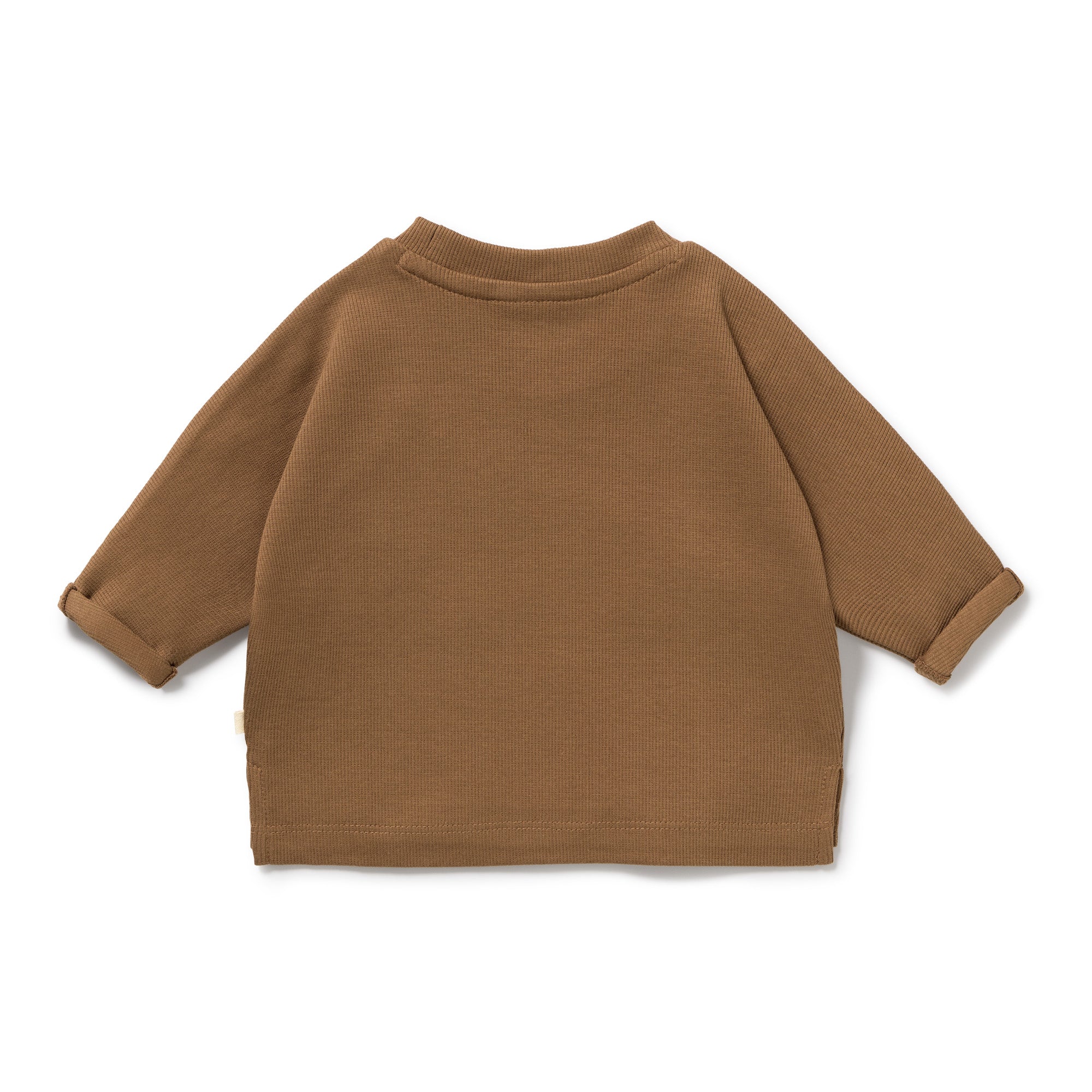 Nutmeg Organic Rib Long Sleeved Top - Image 4