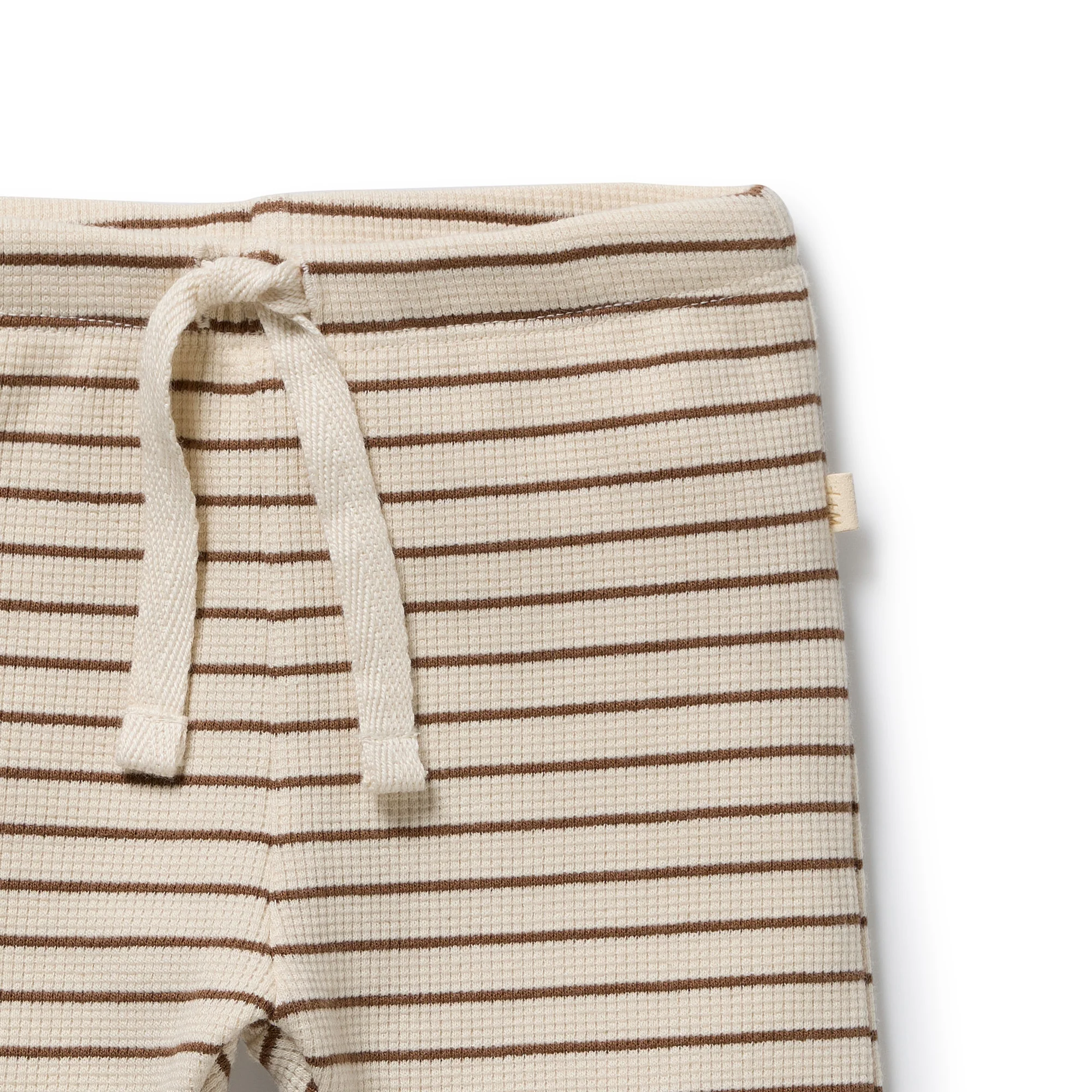 Nutmeg Stripe Organic Waffle Legging - Image 2