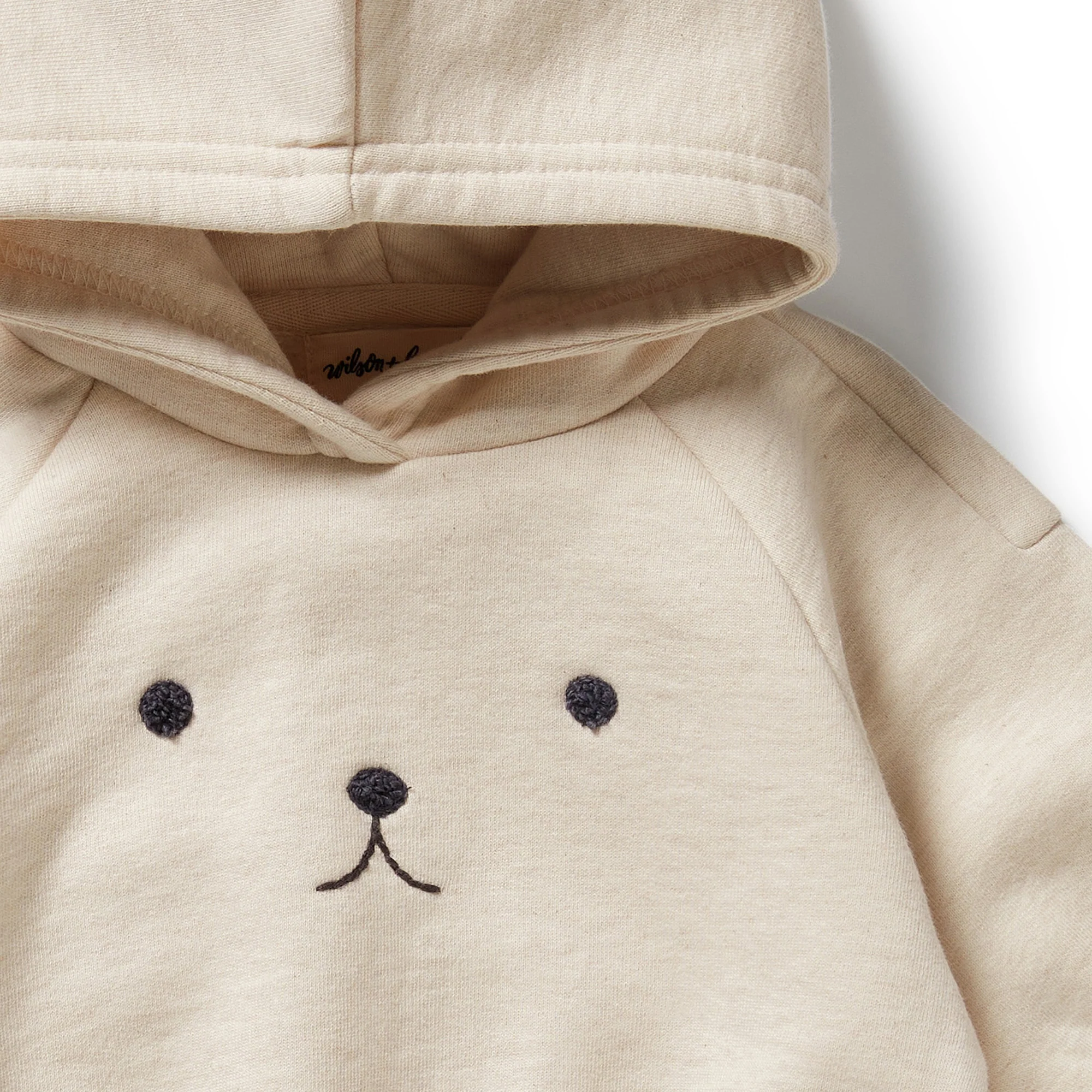 Organic Terry Hooded Sweat - Oatmeal - Image 2