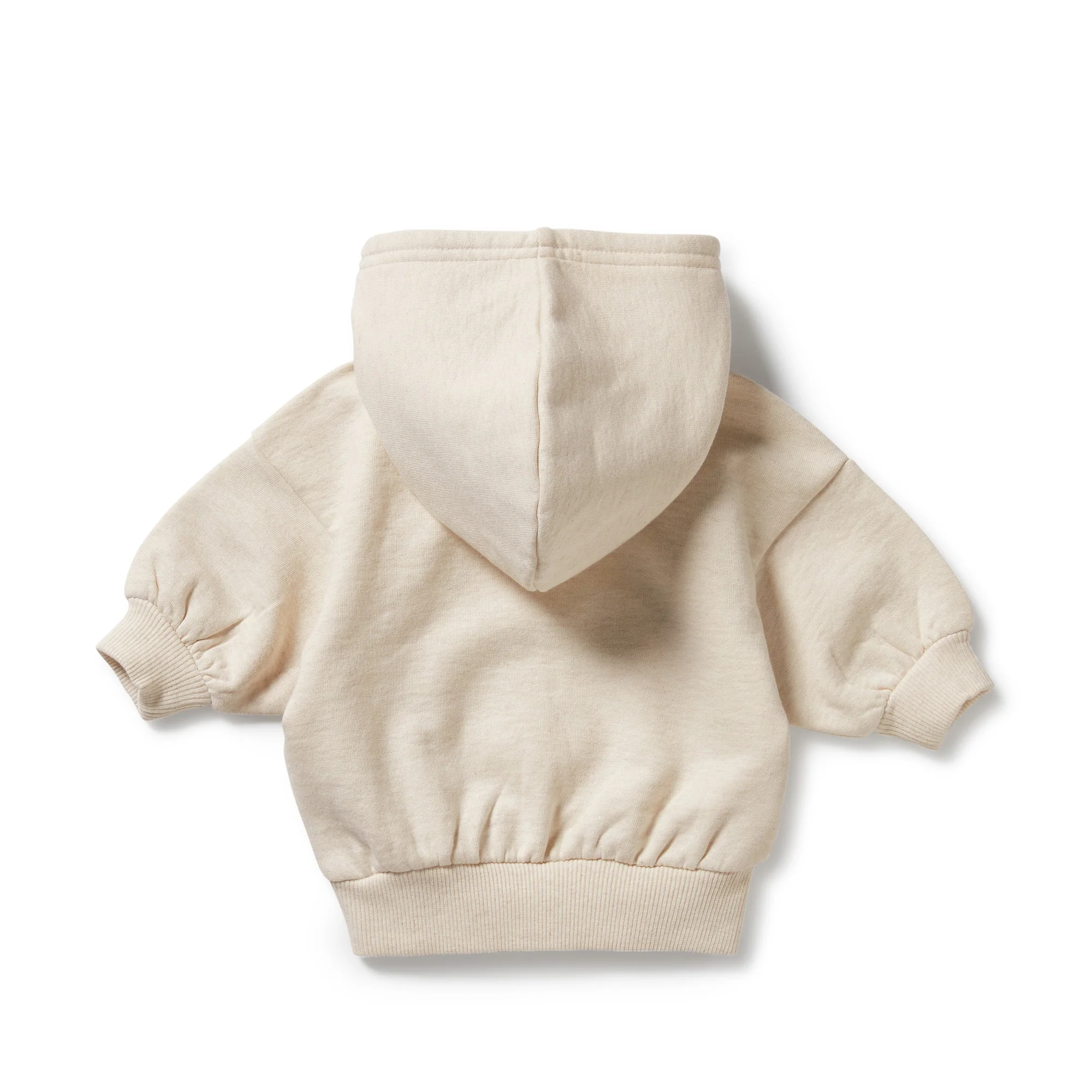 Organic Terry Hooded Sweat - Oatmeal - Image 3