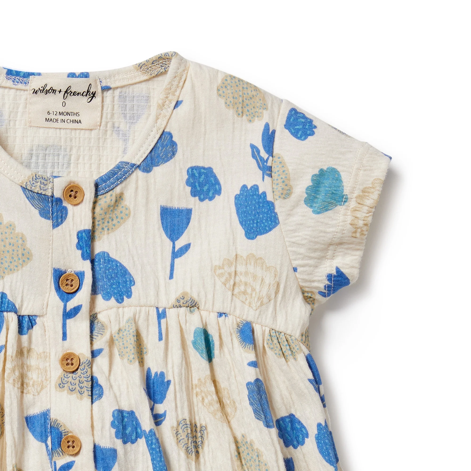 Wilson and Frenchy Ocean Breeze Crinkle Button Dress - Image 2