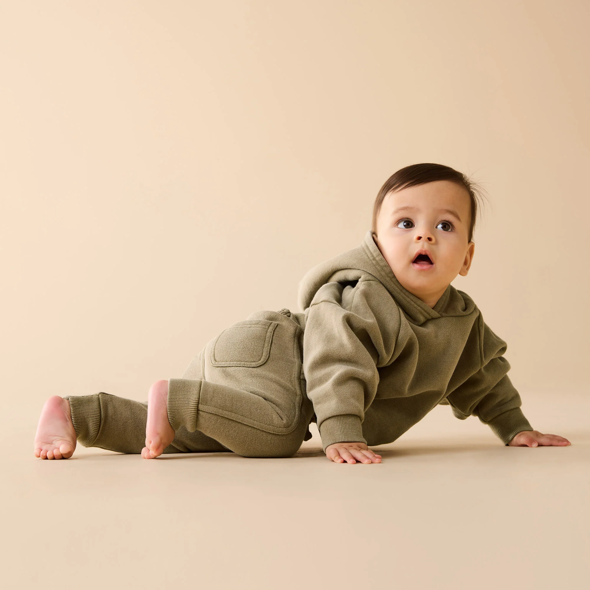 Olive Organic Terry Sweat Pant - Image 3