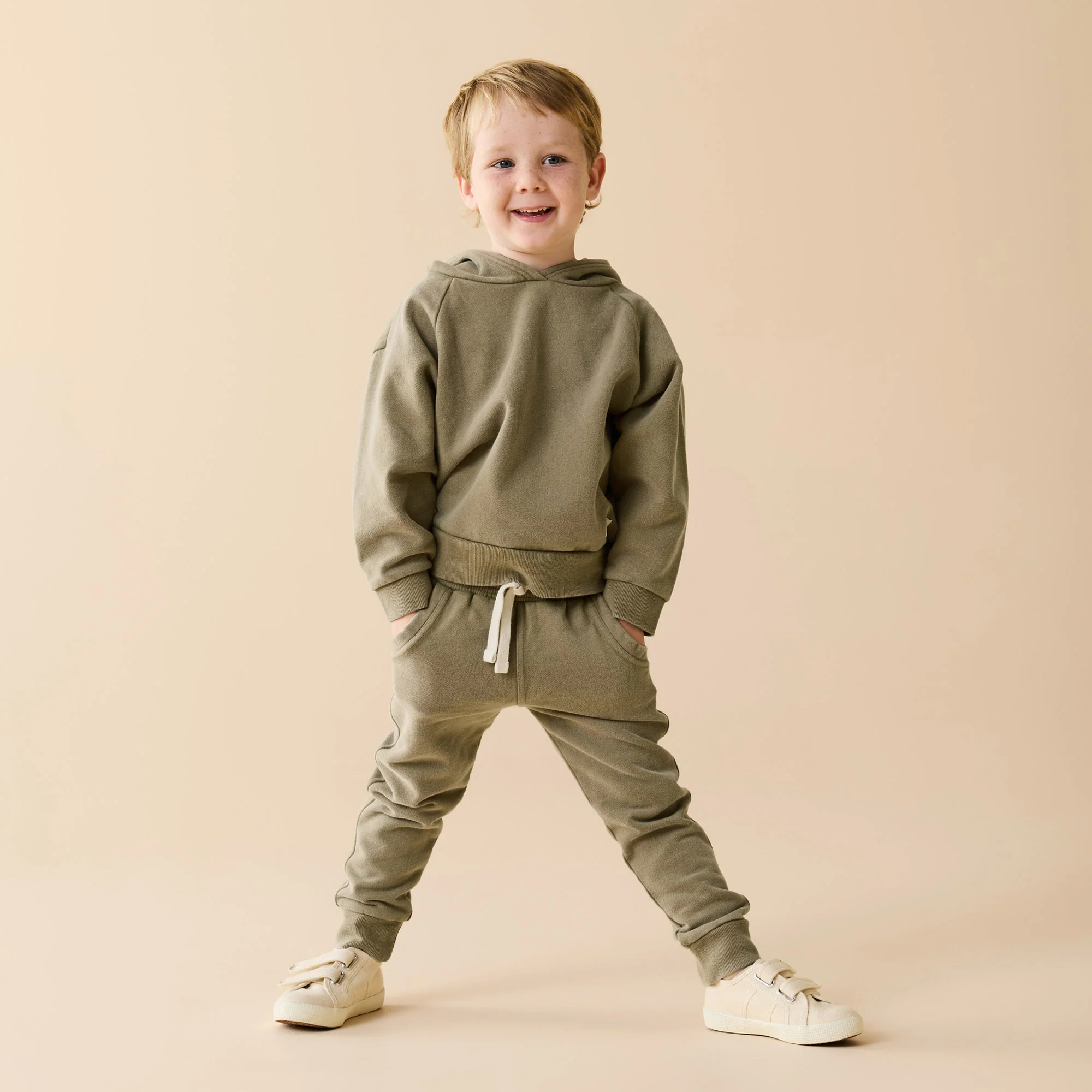 Olive Organic Terry Sweat Pant - Image 4