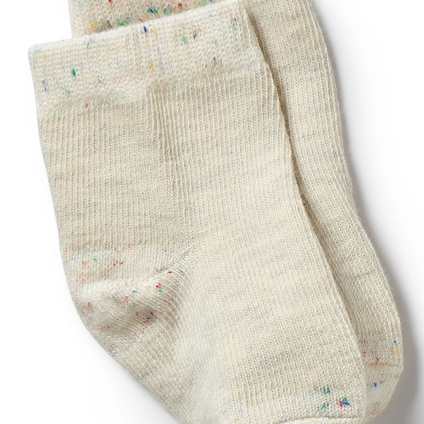 Organic 3 Pack Baby Socks - Cream, Oatmeal, Grey Cloud - Image 4