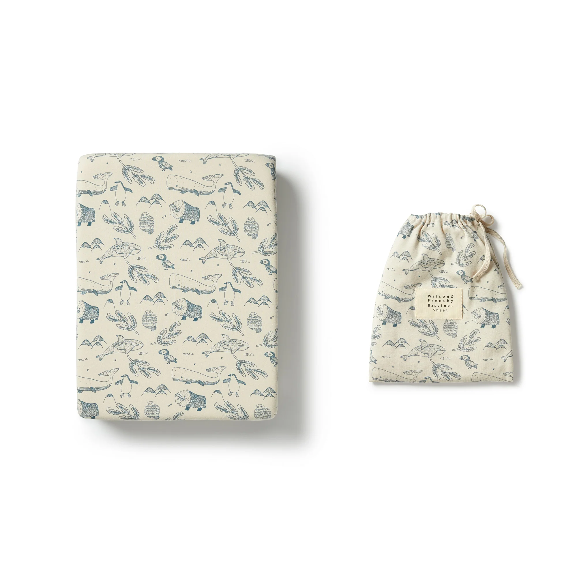 Organic Bassinet Sheet - Arctic Blast - Image 4