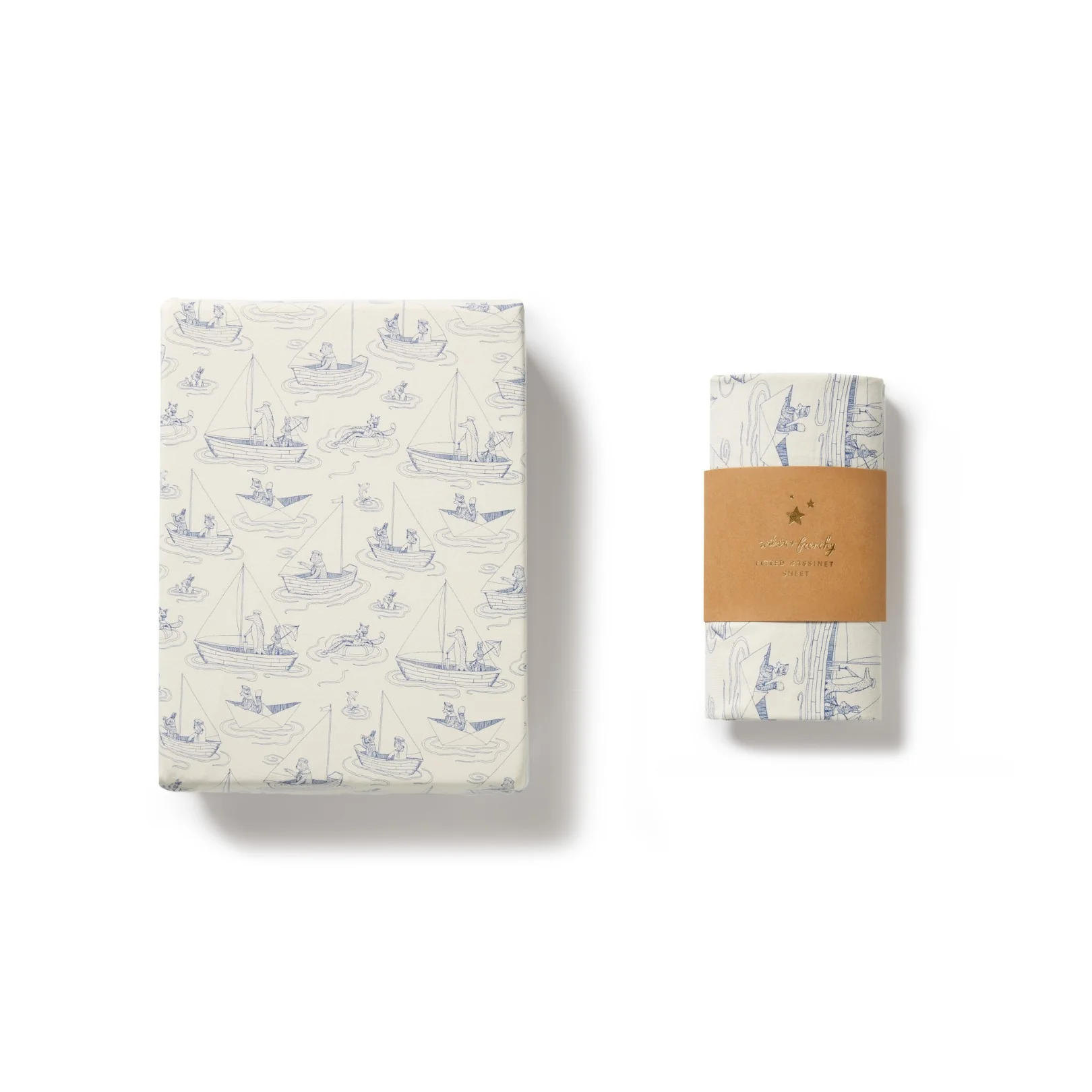Organic Bassinet Sheet - Sail Away - Image 3