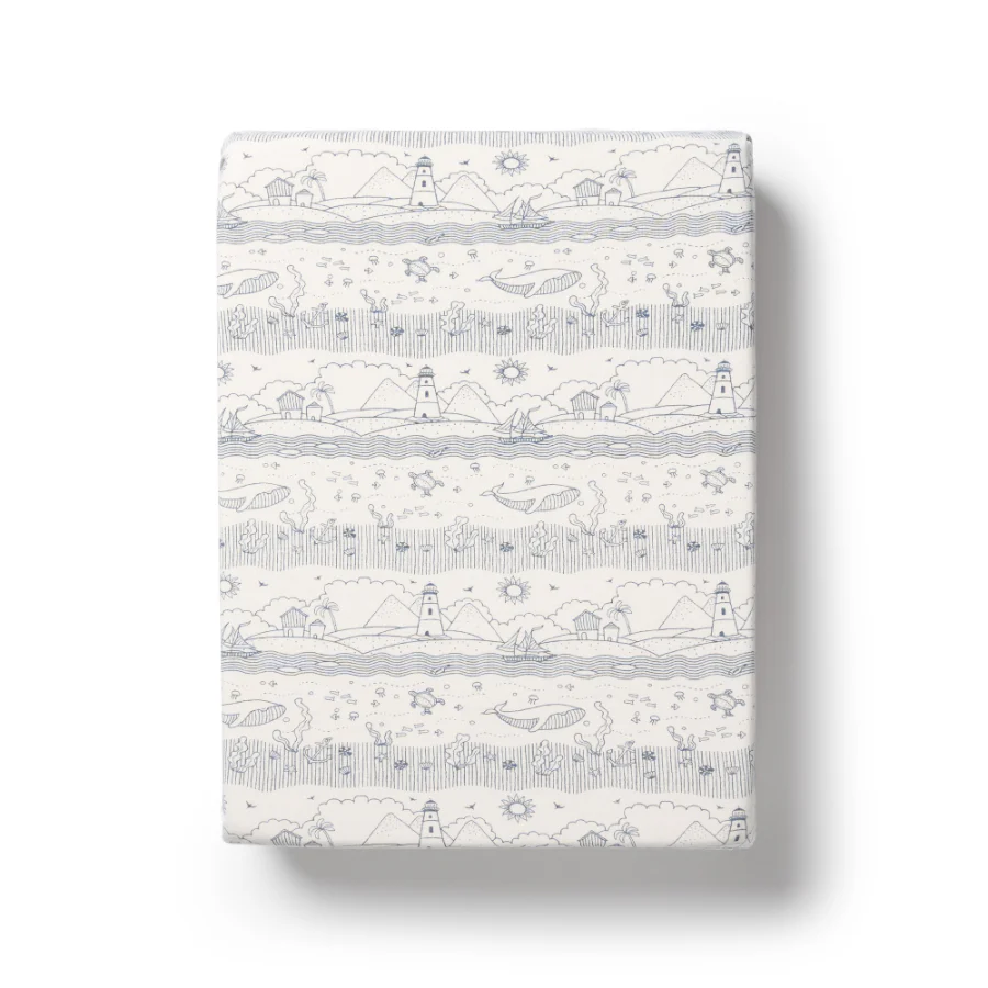 Organic Bassinet Sheet - Seaside