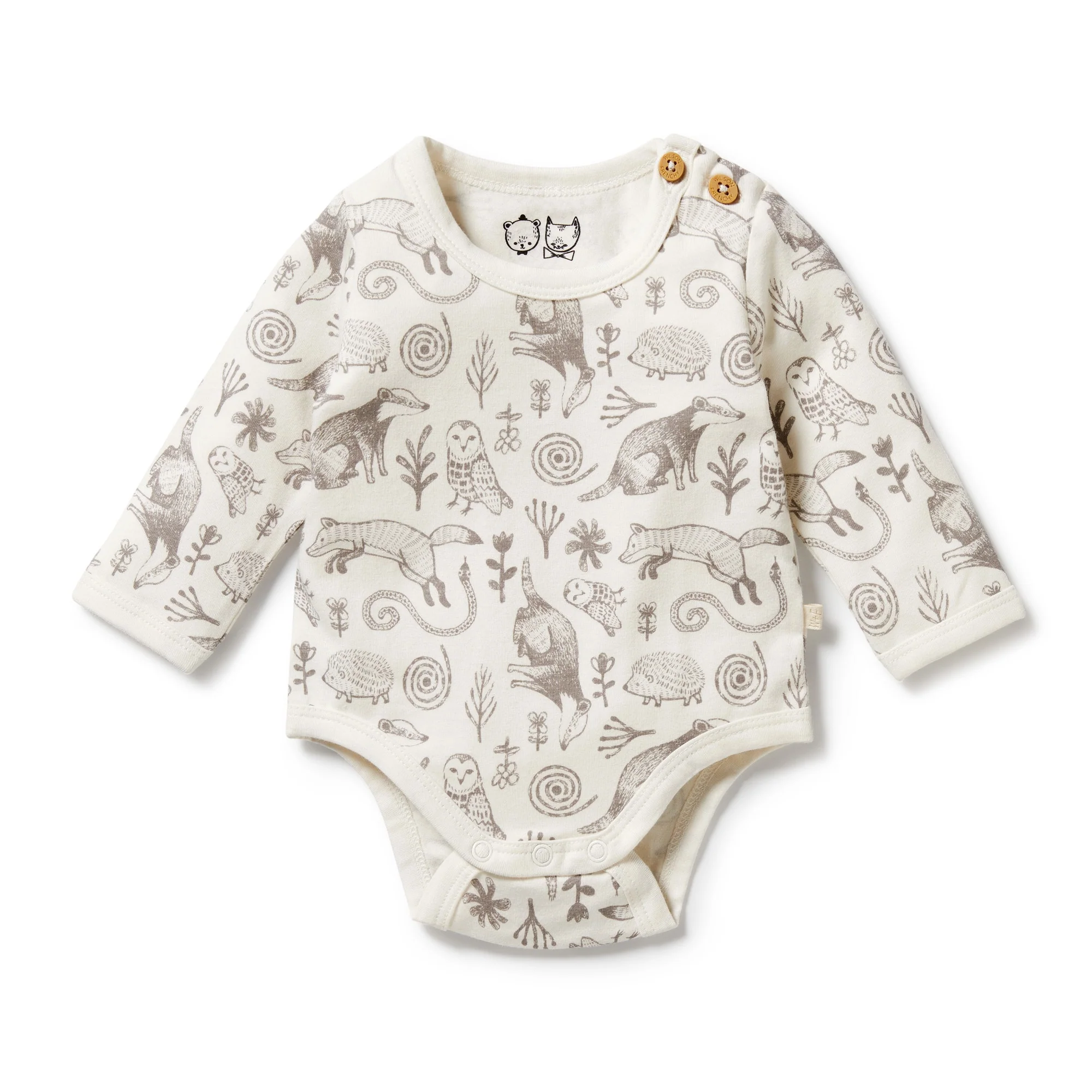 Organic Bodysuit - Tribal Woods