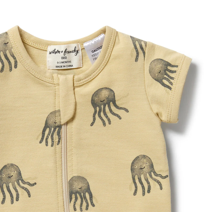 Organic Boyleg Zipsuit - Ollie Octopus - Image 4