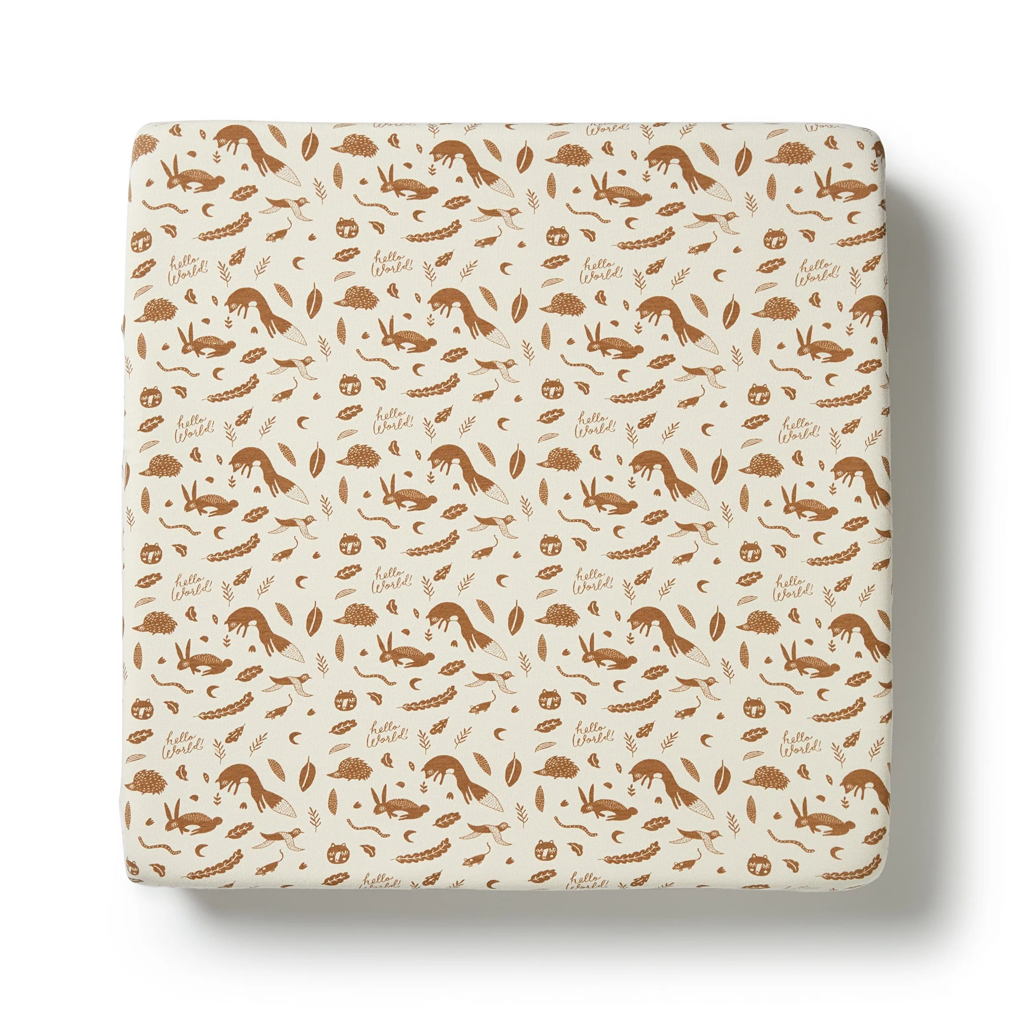 Organic Cot Sheet - Hello World