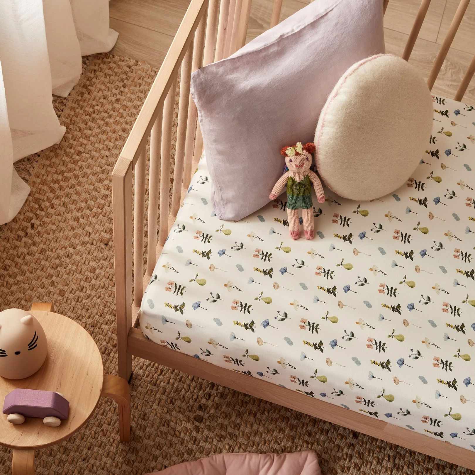 Organic Cot Sheet - Petit Garden - Image 2