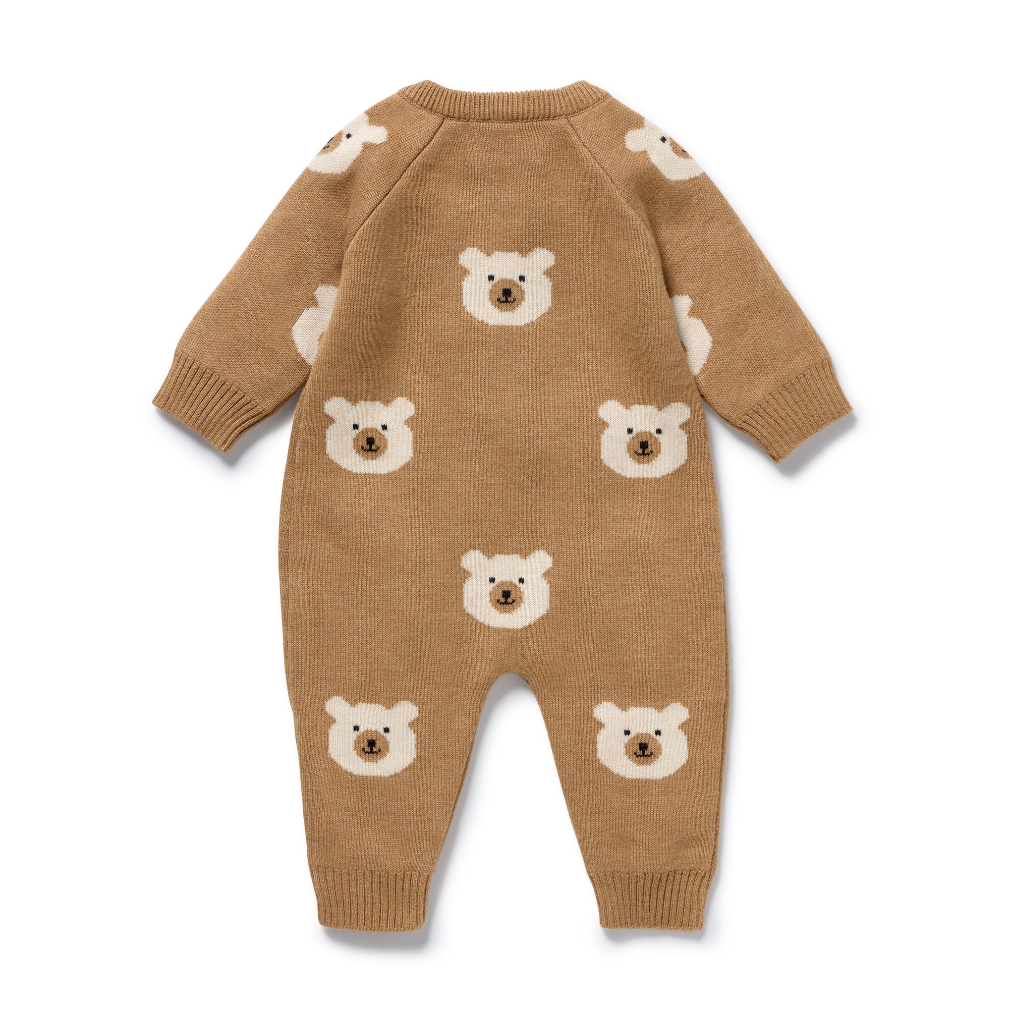 Beary Cute Organic Knitted Jacquard Growsuit - Image 6