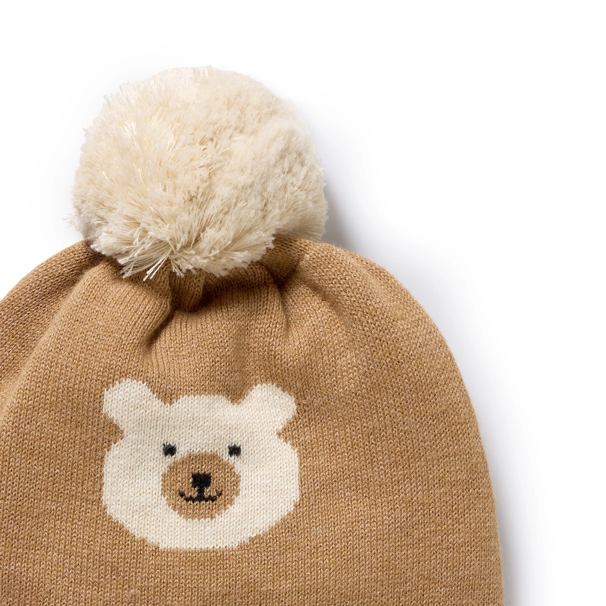 Beary Cute Organic Knitted Jacquard Hat - Image 2