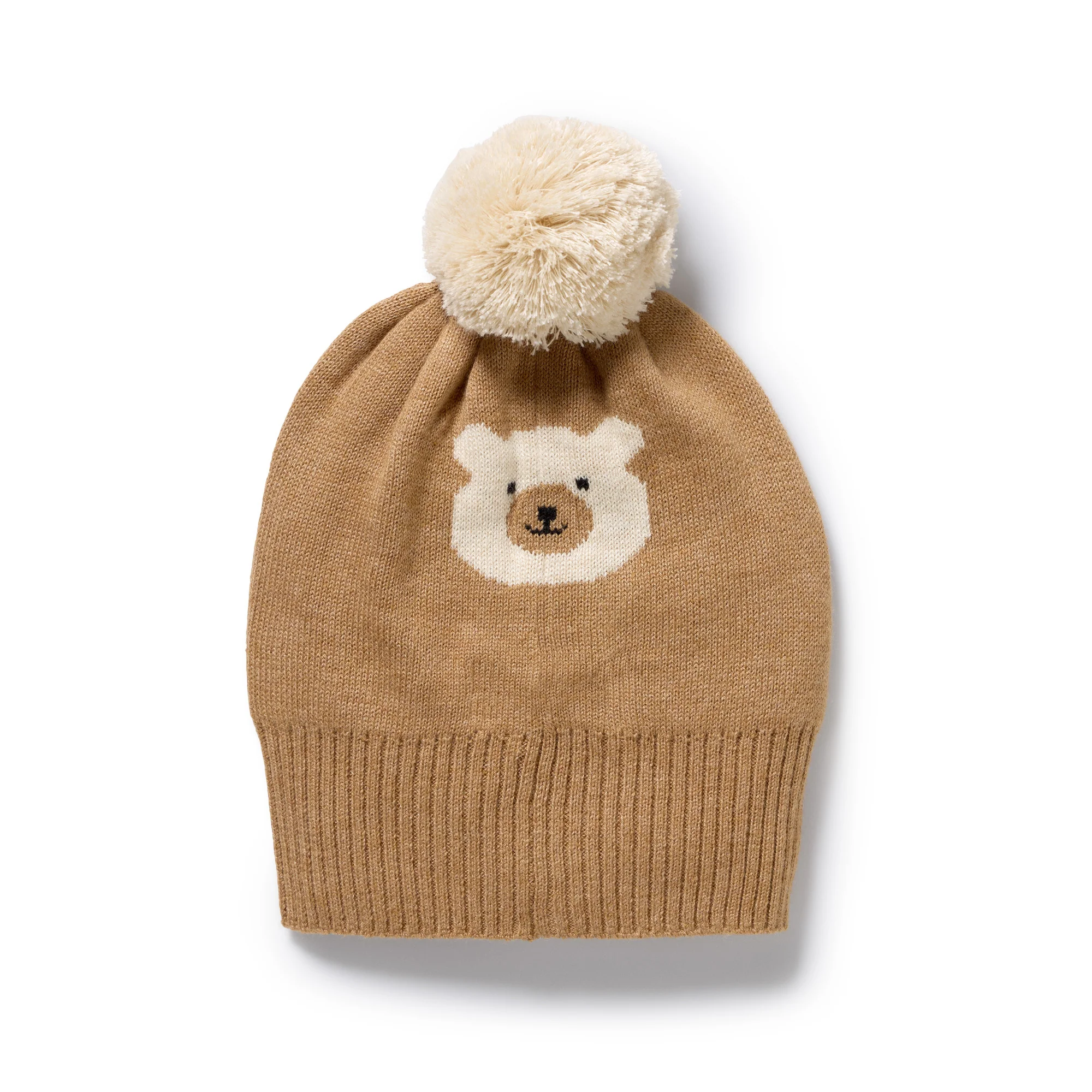 Beary Cute Organic Knitted Jacquard Hat - Image 3