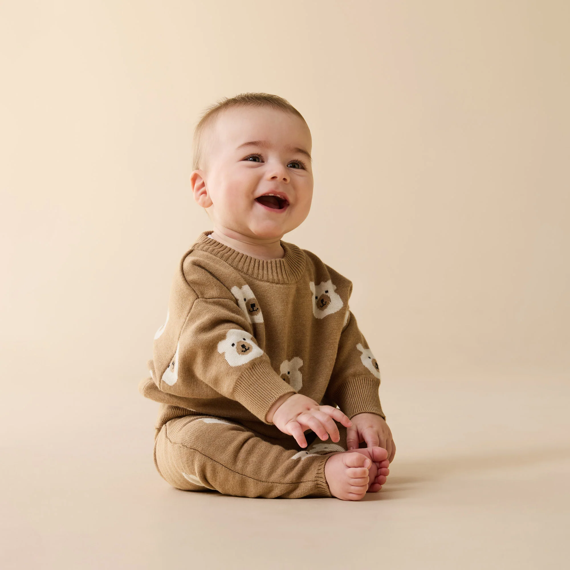 Beary Cute Organic Knitted Jacquard Legging - Image 2