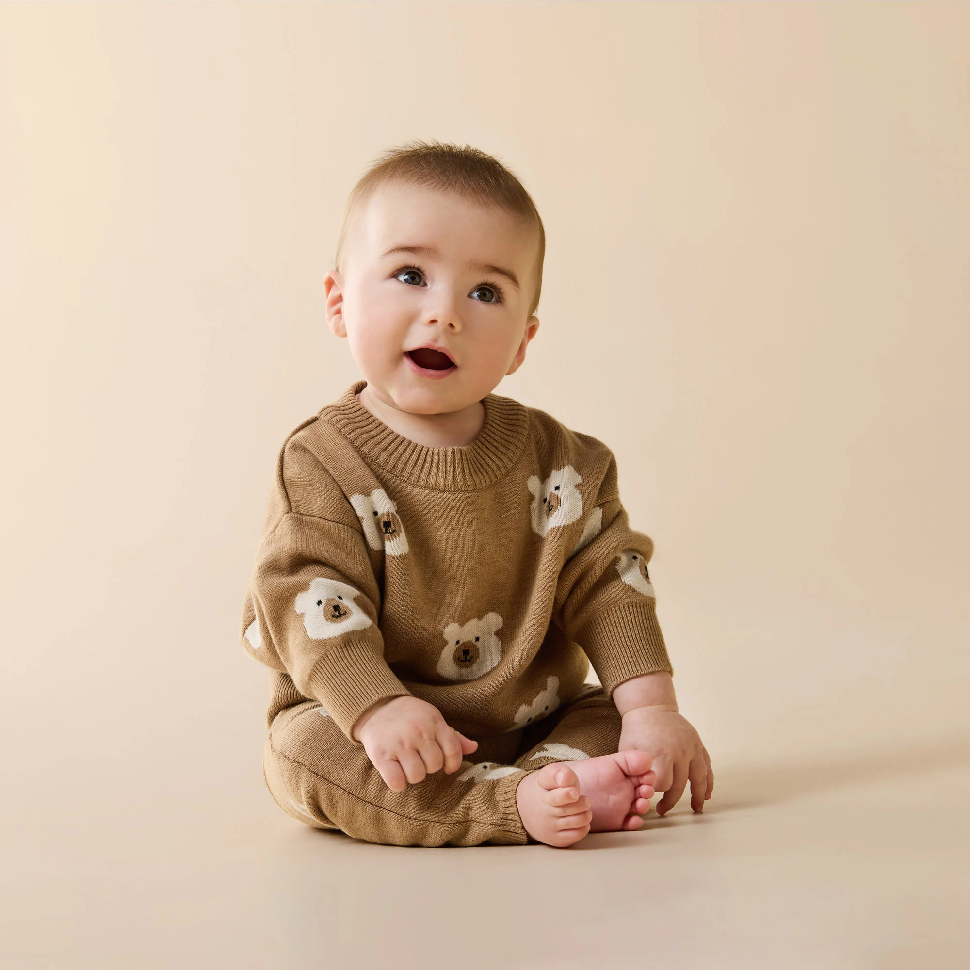 Beary Cute Organic Knitted Jacquard Legging - Image 3