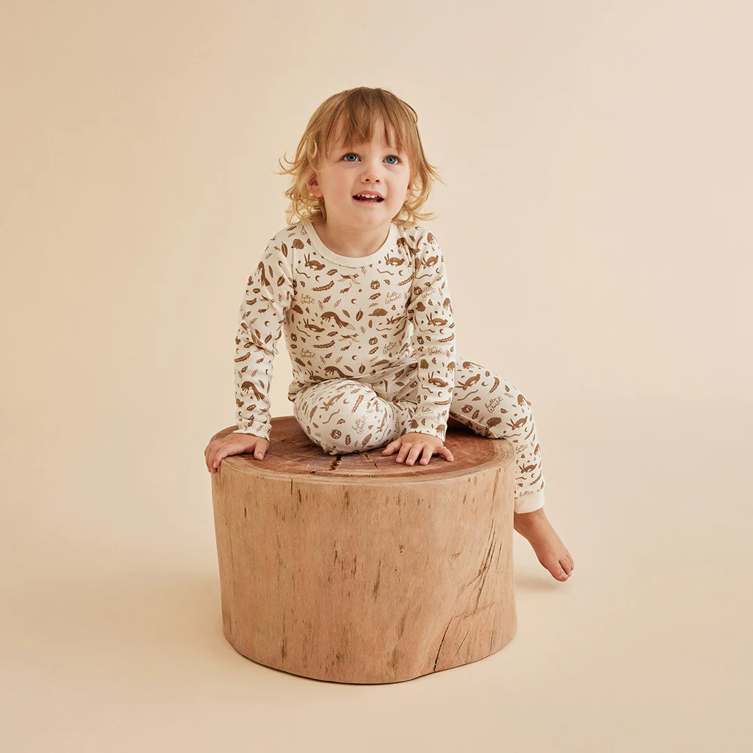 Organic Long Sleeve Pyjamas - Hello World - Image 2