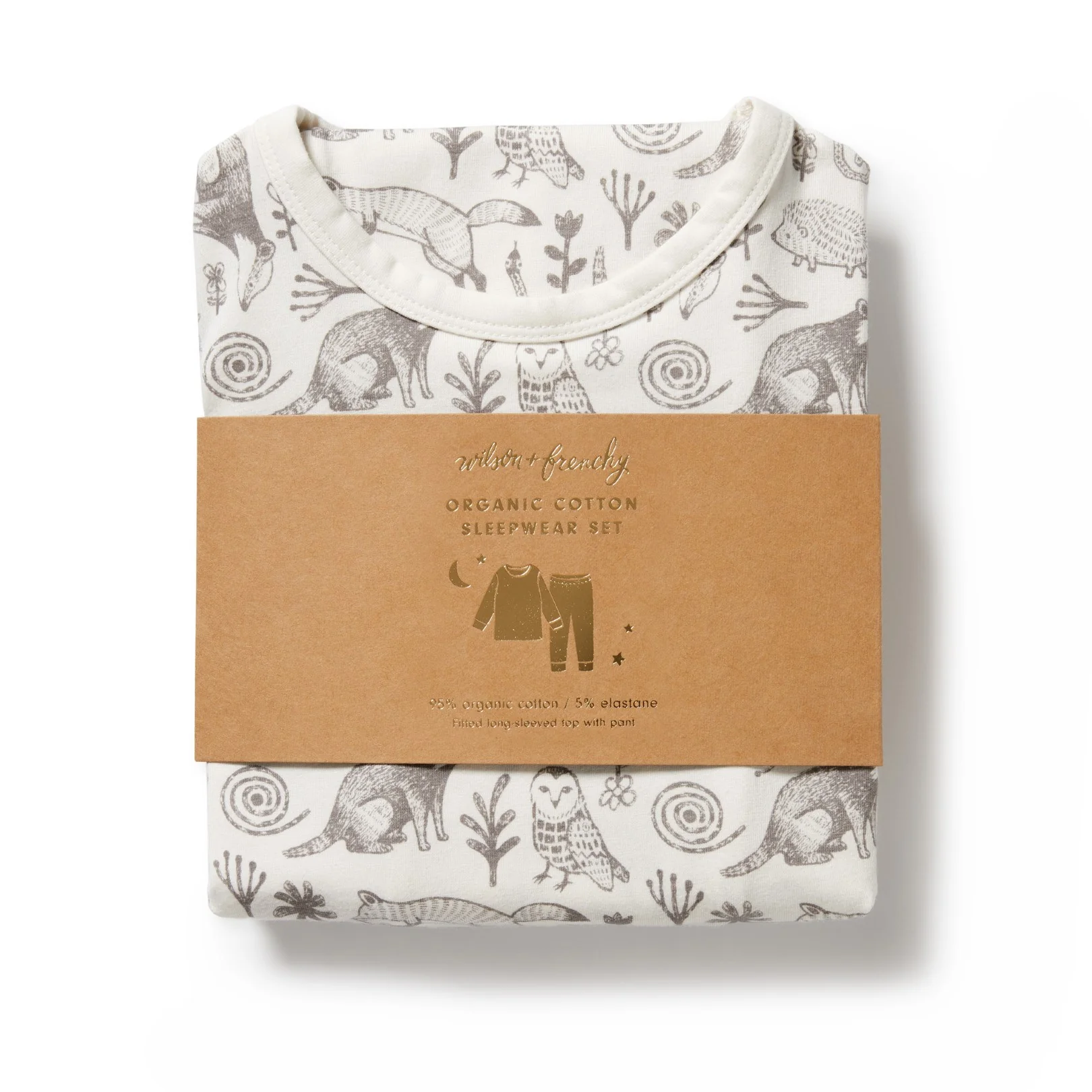 Organic Long Sleeved Pyjamas - Tribal Woods - Image 5