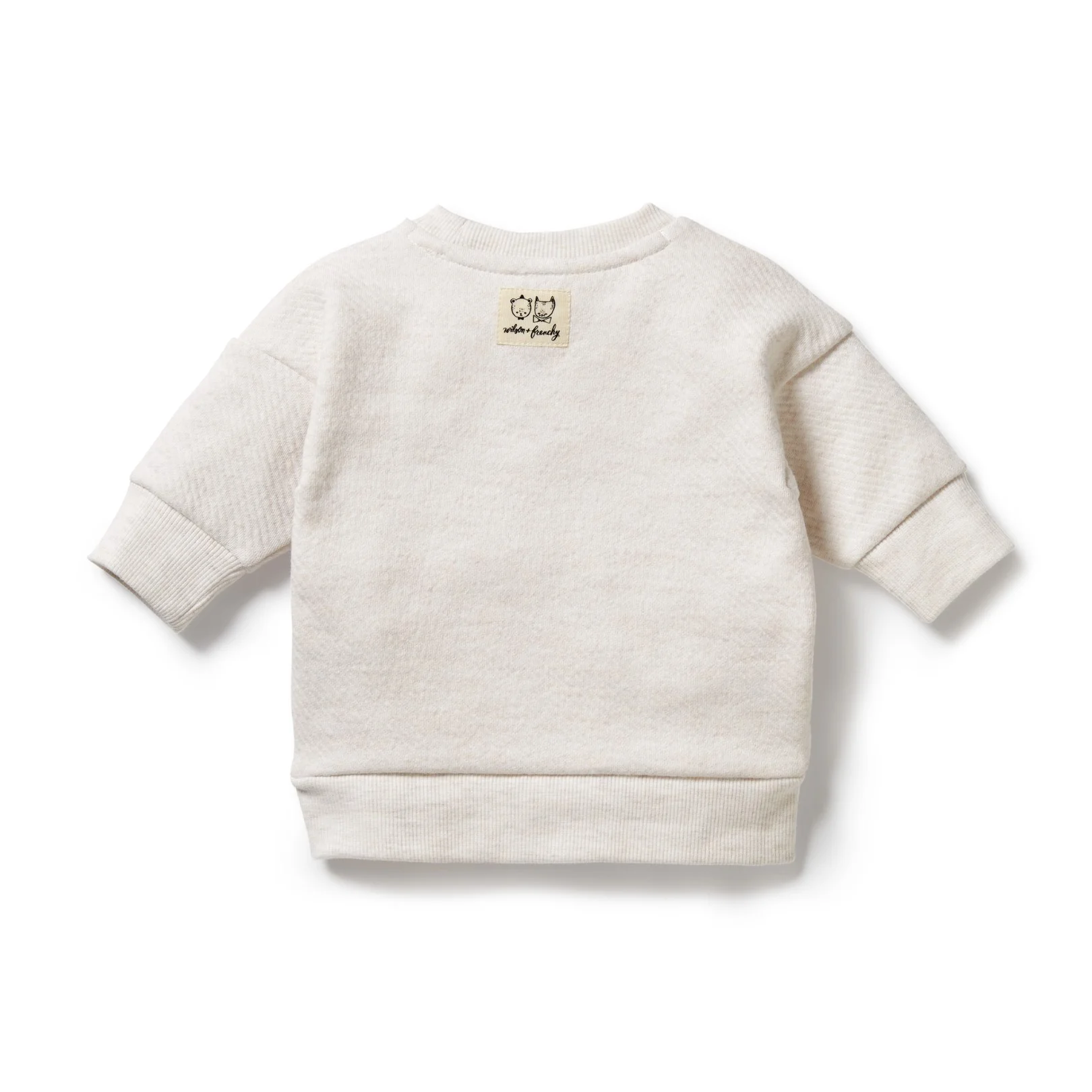 Organic Quilted Sweat - Oatmeal - Image 4