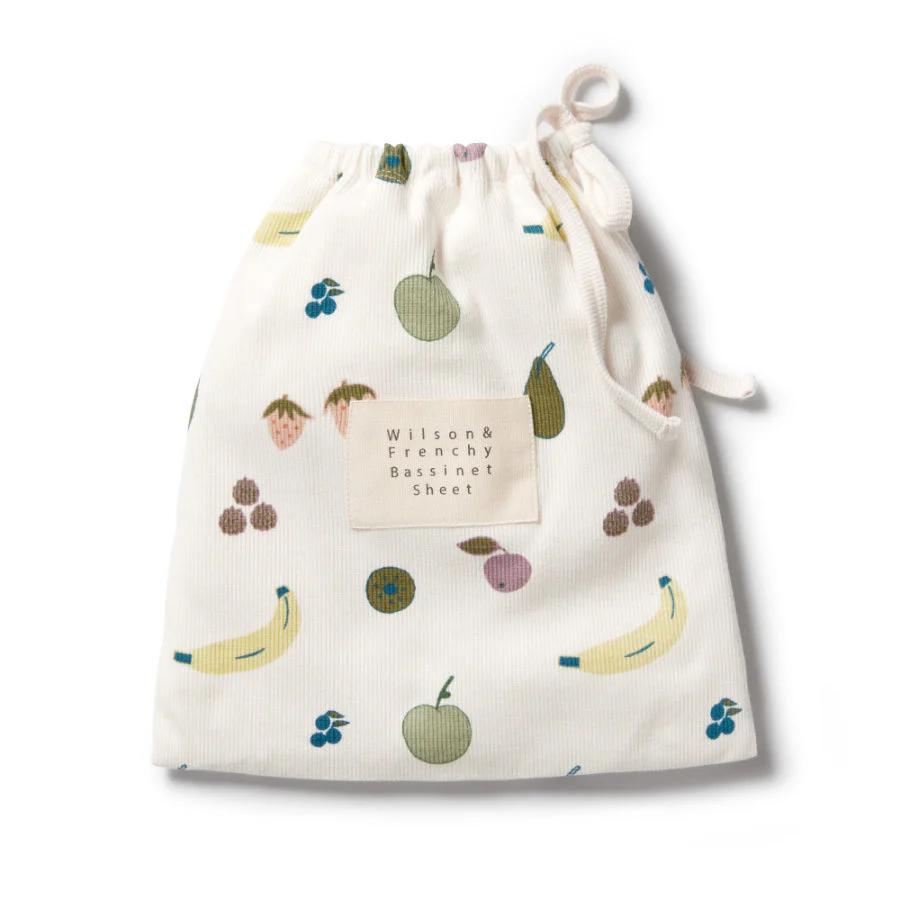 Organic Rib Bassinet Sheet - Fruity - Image 2