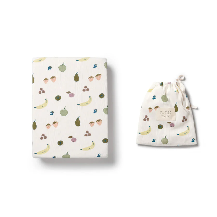 Organic Rib Bassinet Sheet - Fruity - Image 3