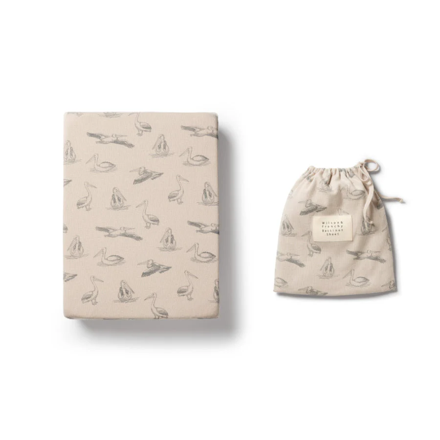 Organic Rib Bassinet Sheet - Little Pelican - Image 3