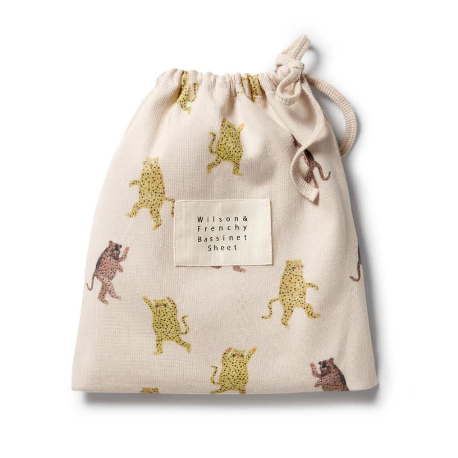 Organic Rib Bassinet Sheet - Roar - Image 2