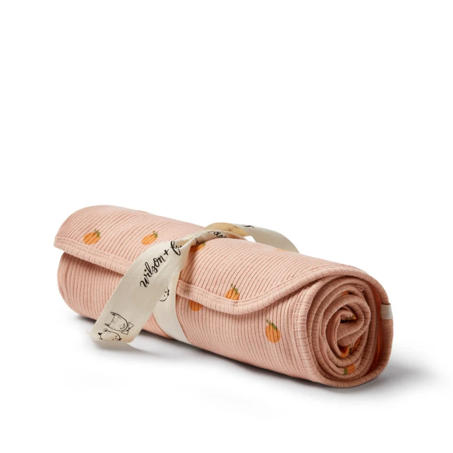 Organic Rib Bunny Rug - Little Orange - Image 2