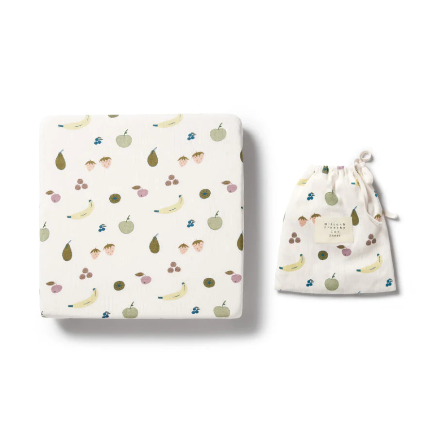 Organic Rib Cot Sheet - Fruity - Image 3