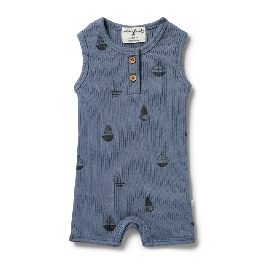 Organic Rib Growsuit - Billie Boats