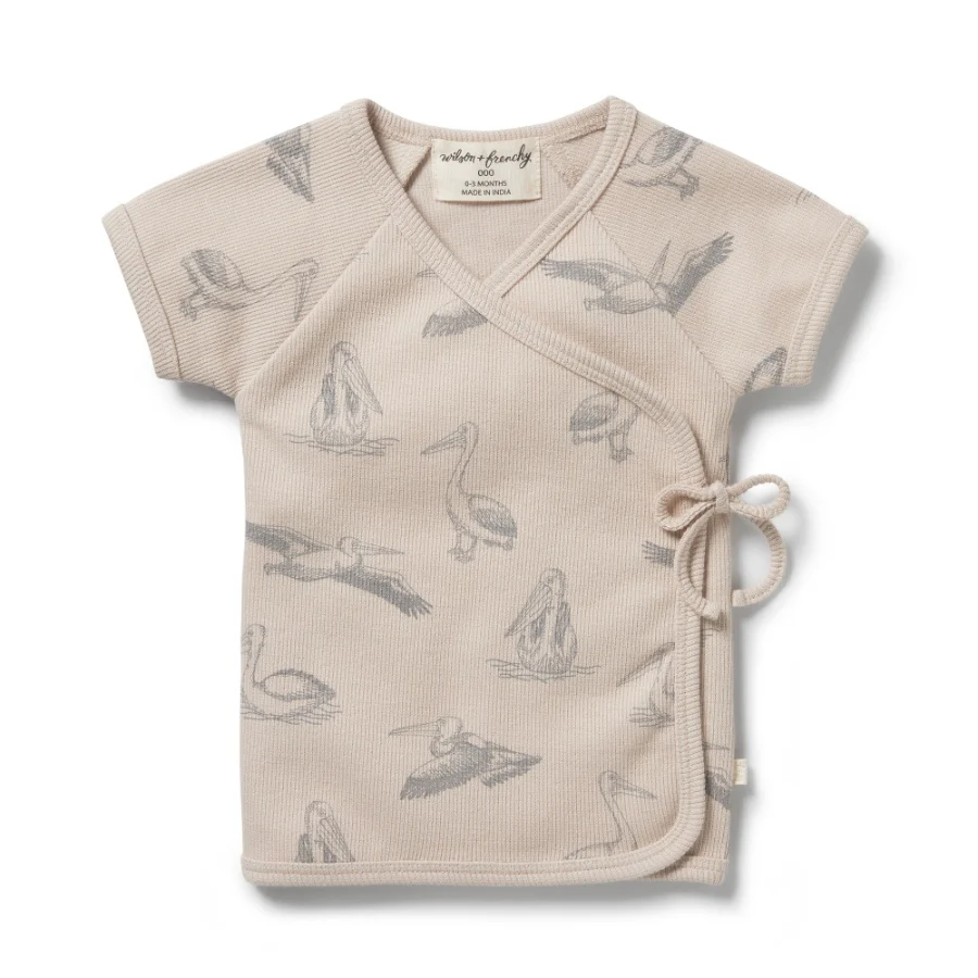 Organic Rib Kimono Top - Little Pelican