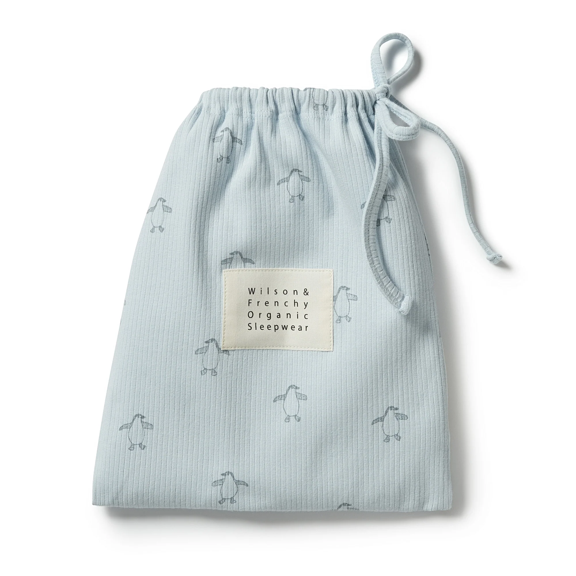 Organic Rib Long Sleeve Pyjamas - Little Penguin - Image 2