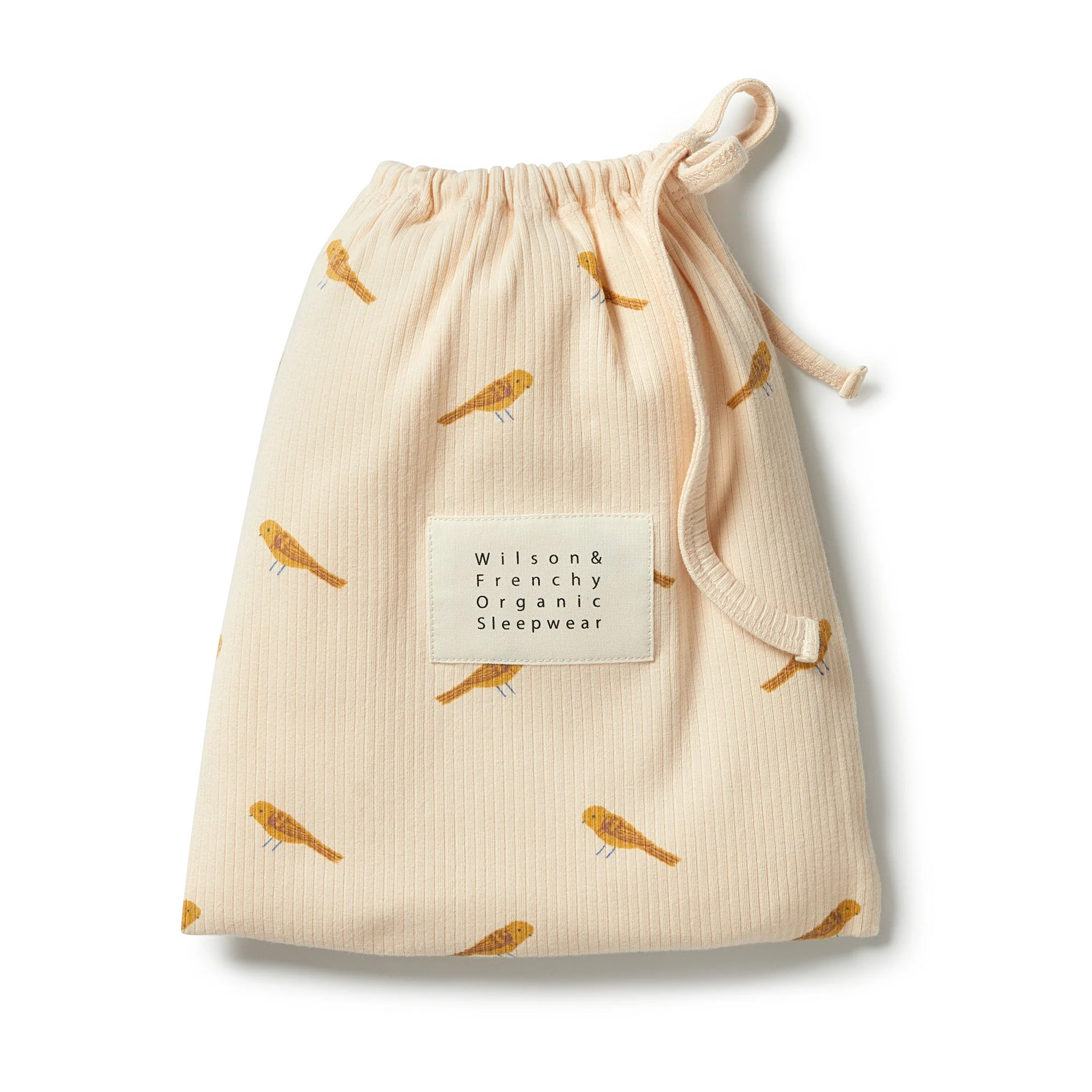 Organic Rib Long Sleeve Pyjamas - Tweet Tweet - Image 3