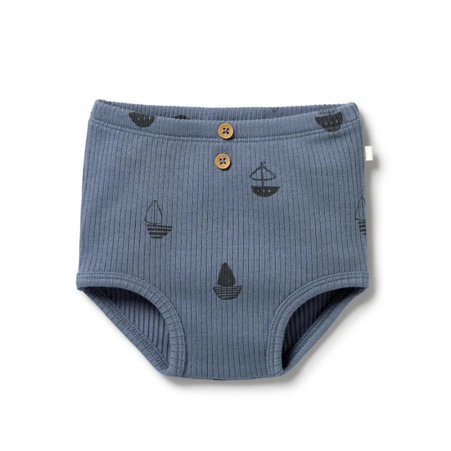 Organic Rib Nappy Pant - Billie Boats