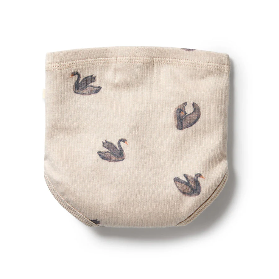 Organic Rib Nappy Pant - Little Swan - Image 2