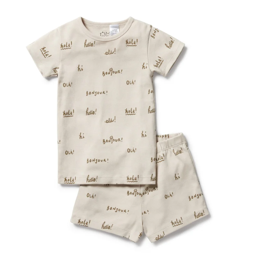 Organic Rib Short Sleeve Pyjamas - Bonjour