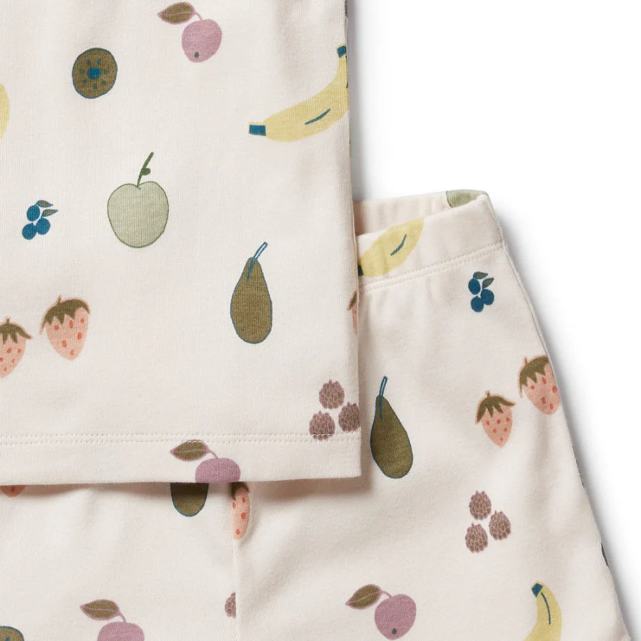 Organic Rib Short Sleeve Pyjamas - Fruity - Image 4