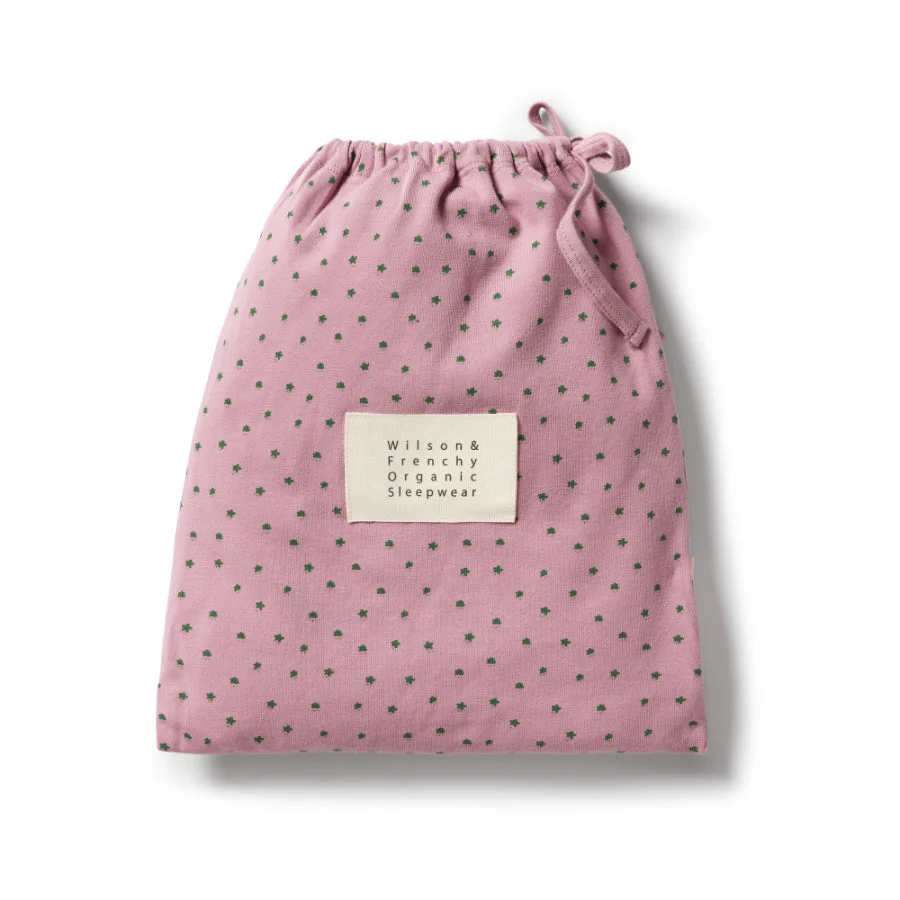 Organic Rib Short Sleeve Pyjamas - Little Clover - Image 3