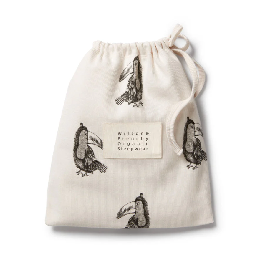 Organic Rib Short Sleeve Pyjamas - Tommy Toucan - Image 3