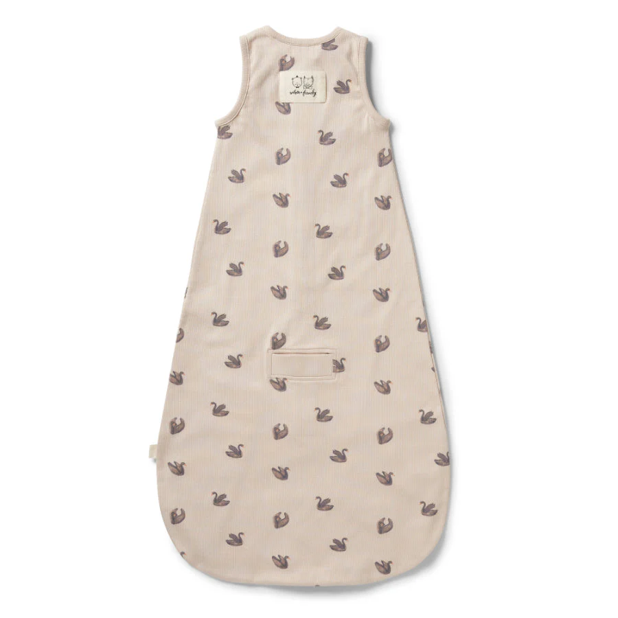 Organic Rib Sleeping Bag 0.9 TOG - Little Swan - Image 2