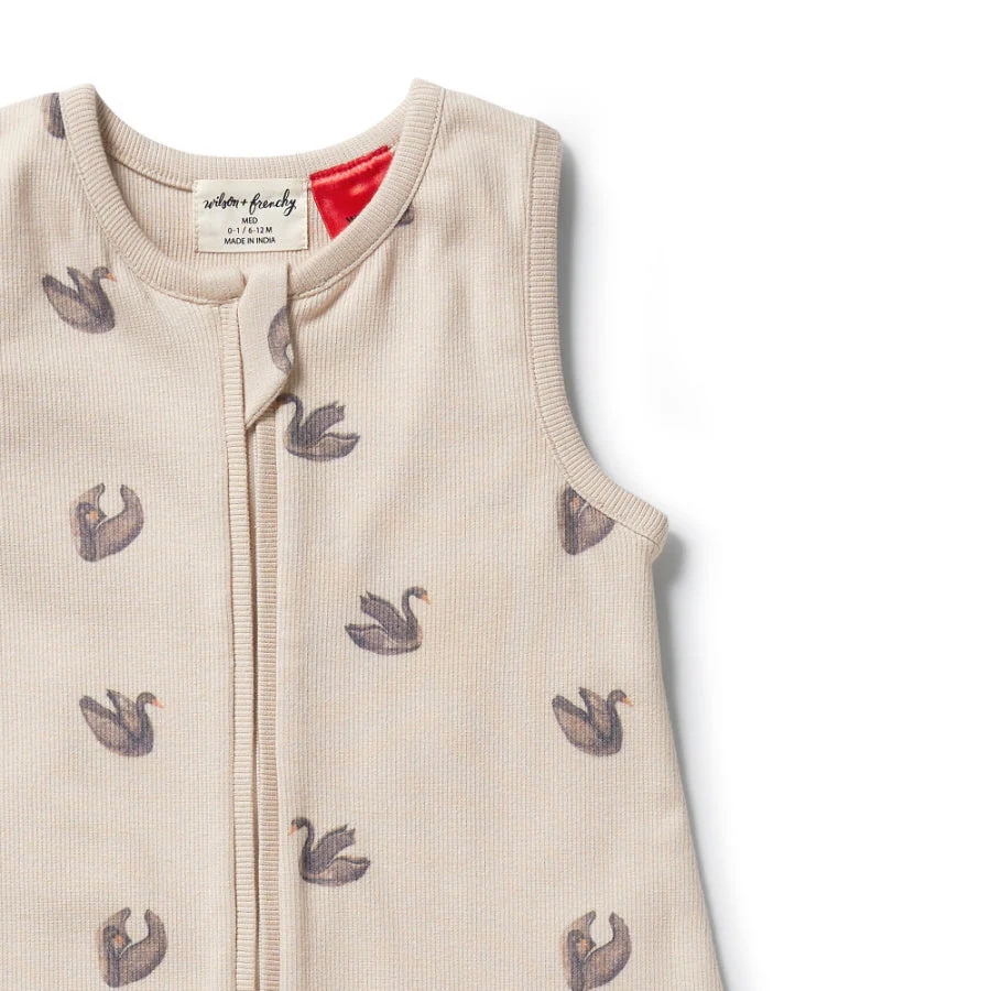 Organic Rib Sleeping Bag 0.9 TOG - Little Swan - Image 3