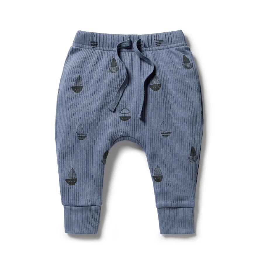 Organic Rib Slouch Pant - Billie Boats