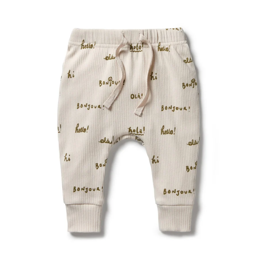 Organic Rib Slouch Pant - Bonjour