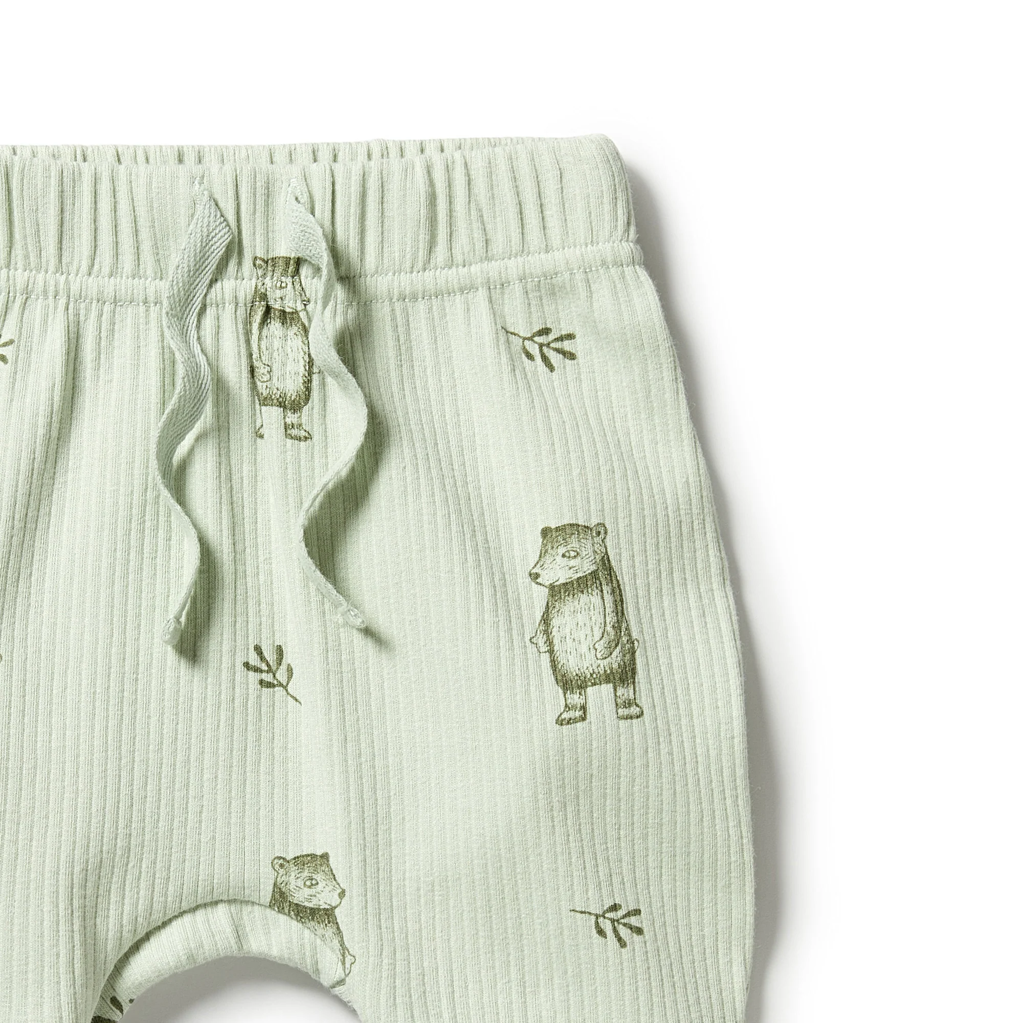 Organic Rib Slouch Pants - Bear Hug - Image 3