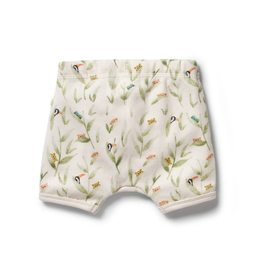 Organic Rib Tie Front Shorts - Peek-a-Boo - Image 2
