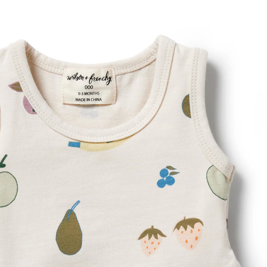 Organic Ruffle Bodysuit - Fruity - Image 3