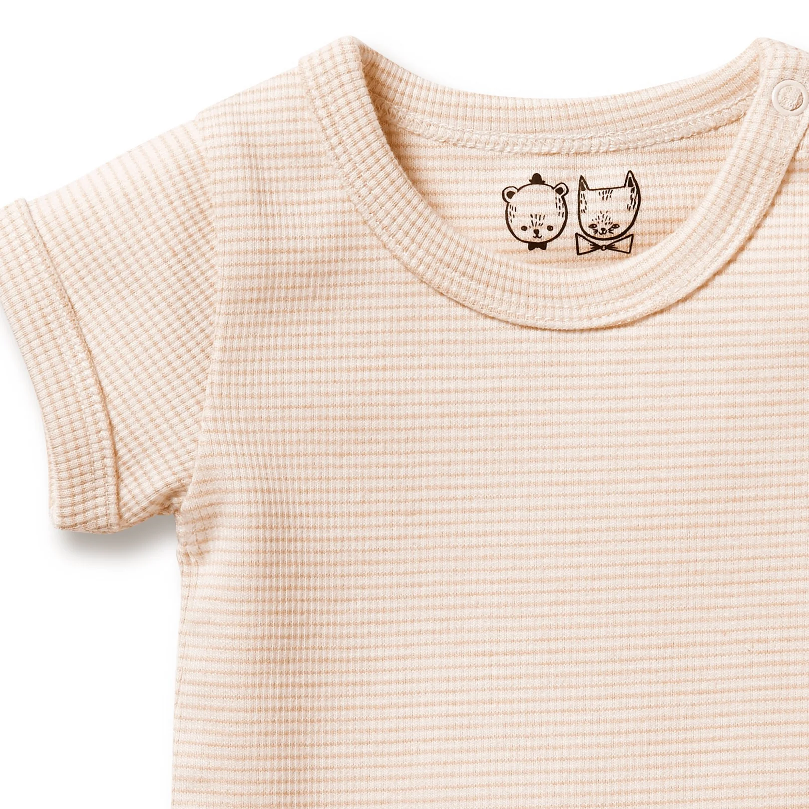 Organic Stripe Rib Bodysuit - Dusk - Image 2
