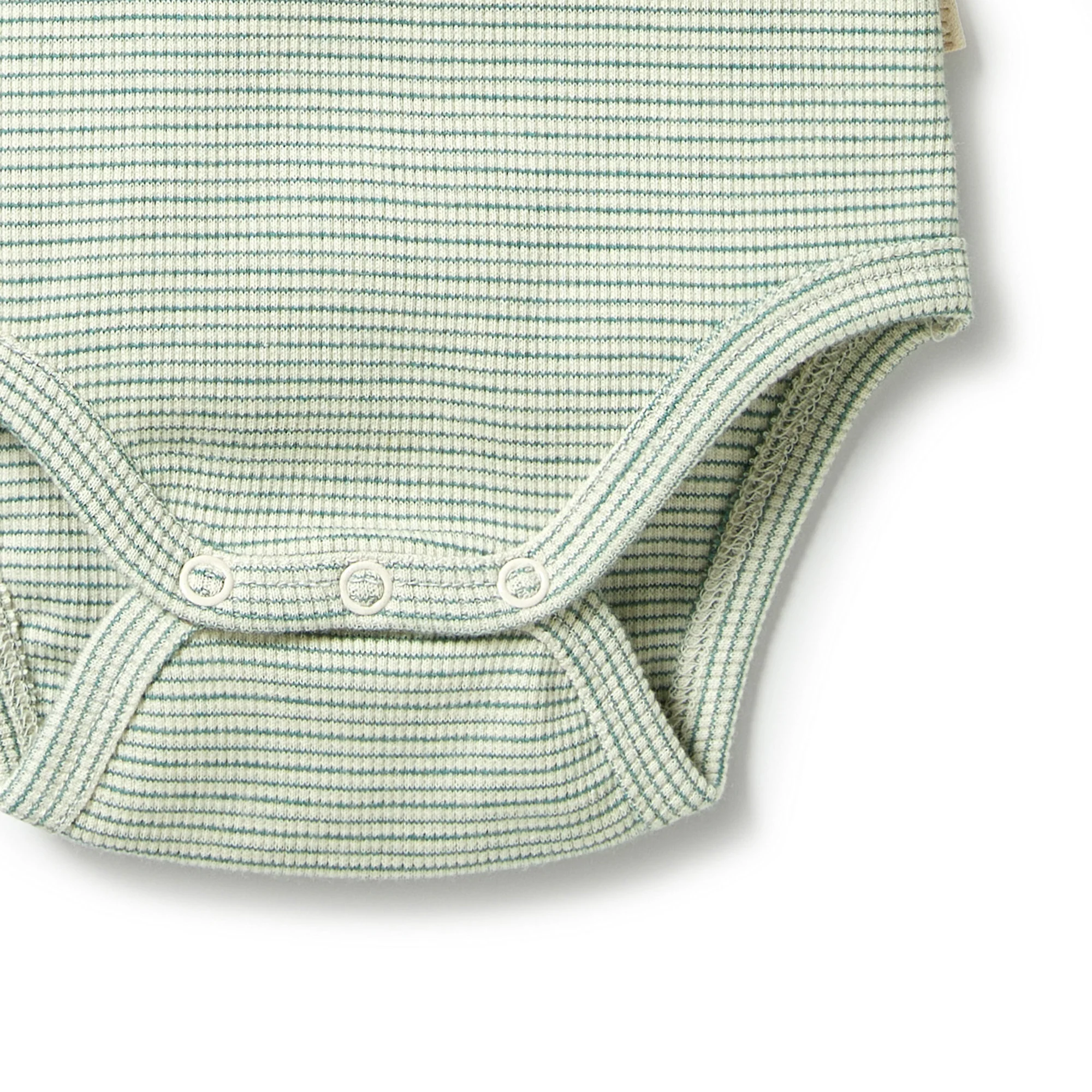 Organic Stripe Rib Envelope Bodysuit - Deep Sea - Image 4